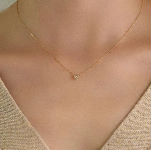 Wholesale Light Luxury Sterling Silver 14K Gold Plated Zircon Cross Chain Necklace For Women