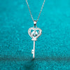 Wholesale Light Luxury 925 Sterling Silver Lock Pendant Necklace With Crown Pattern And Electroplating Treatment For Female