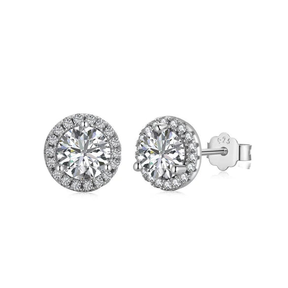 Wholesale Light Luxury Stud Earrings For Women S925 Sterling Silver Geometric Square Pearshaped Highgrade Zircon Inlaid Electroplated