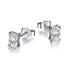 Wholesale Light Luxury Stud Earrings For Women S925 Sterling Silver Geometric Square Pearshaped Highgrade Zircon Inlaid Electroplated