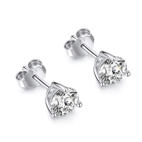 Wholesale Light Luxury Stud Earrings For Women S925 Sterling Silver Geometric Square Pearshaped Highgrade Zircon Inlaid Electroplated