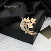 Wholesale Light Luxury Style Alloy Flower Brooch For Women With Electroplating
