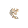 Wholesale Light Luxury Style Alloy Flower Brooch For Women With Electroplating