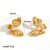 Wholesale Light Luxury Style Bow Tie Shape Stainless Steel Jewelry Set With Pvd Furnace Vacuum Real Gold Plating For Women