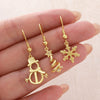 Wholesale Light Luxury Style Christmas Tree Snowman Snowflake Earrings For Women Copper Plated With 925 Silver Ear Needles