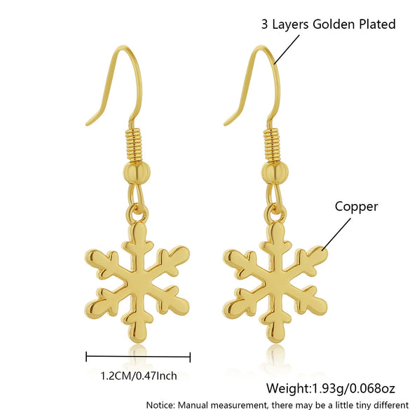 Wholesale Light Luxury Style Christmas Tree Snowman Snowflake Earrings For Women Copper Plated With 925 Silver Ear Needles