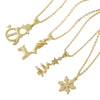 Wholesale Light Luxury Style Christmas Tree Snowman Snowflake Elk Pendant Necklace Copper Goldplated O Word Chain Unisex