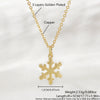 Wholesale Light Luxury Style Christmas Tree Snowman Snowflake Elk Pendant Necklace Copper Goldplated O Word Chain Unisex