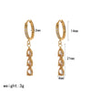 Wholesale Light Luxury Style Drop Shape Stainless Steel Tassel Earrings For Women With Vacuum Real Gold Plating In Pvd Furnace