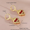 Wholesale Light Luxury Style Electroplated Copper Heart Shape Earrings For Women