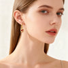 Wholesale Light Luxury Style Electroplated Copper Heart Shape Earrings For Women