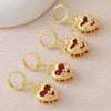Wholesale Light Luxury Style Electroplated Copper Heart Shape Earrings For Women