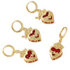Wholesale Light Luxury Style Electroplated Copper Heart Shape Earrings For Women