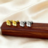 Wholesale Light Luxury Style Electroplated Frosted Stainless Steel Flower Earrings For Women