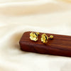 Wholesale Light Luxury Style Electroplated Frosted Stainless Steel Flower Earrings For Women