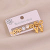 Wholesale Light Luxury Style Electroplated Stainless Steel Heart And Butterfly Flower Earrings For Women