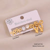 Wholesale Light Luxury Style Electroplated Stainless Steel Heart And Butterfly Flower Earrings For Women
