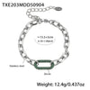 Wholesale Light Luxury Style Ferris Wheel Inlaid Zircon Stainless Steel Necklace Bracelet Jewelry Set For Women 18K Gold Plated