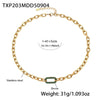 Wholesale Light Luxury Style Ferris Wheel Inlaid Zircon Stainless Steel Necklace Bracelet Jewelry Set For Women 18K Gold Plated