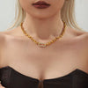 Wholesale Light Luxury Style Ferris Wheel Inlaid Zircon Stainless Steel Necklace Bracelet Jewelry Set For Women 18K Gold Plated