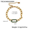 Wholesale Light Luxury Style Ferris Wheel Inlaid Zircon Stainless Steel Necklace Bracelet Jewelry Set For Women 18K Gold Plated