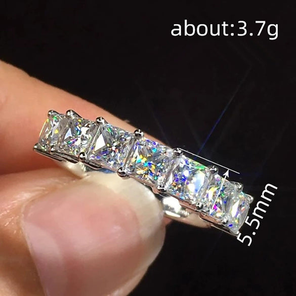 Wholesale Light Luxury Style Geometric Copper Zircon Women's Ring Jewelry