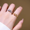 Wholesale Light Luxury Style Geometric Gold Plated Copper Electroplated Ring For Women