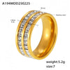 Wholesale Light Luxury Style Geometric Pattern Electroplated Stainless Steel Ferris Wheel Stars Full Diamond Inlaid Zircon Couple Ring For Women