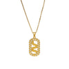 Wholesale Light Luxury Style Geometric Snakeshaped Necklace With Zircon Copper Plated Real Gold For Women Vacuum Electroplated In Furnace O Word Chain