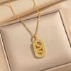 Wholesale Light Luxury Style Geometric Snakeshaped Necklace With Zircon Copper Plated Real Gold For Women Vacuum Electroplated In Furnace O Word Chain