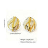 Wholesale Light Luxury Style Geometric Stainless Steel Gold Electroplated Earrings For Women