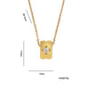 Wholesale Light Luxury Style Geometric Wave Pattern 18K Gold Plated Copper Pendant O Word Chain Necklace For Women