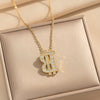 Wholesale Light Luxury Style Geometric Wave Pattern 18K Gold Plated Copper Pendant O Word Chain Necklace For Women