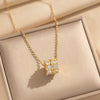 Wholesale Light Luxury Style Geometric Wave Pattern 18K Gold Plated Copper Pendant O Word Chain Necklace For Women
