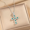 Wholesale Light Luxury Style Geometric Wave Pattern 18K Gold Plated Copper Pendant O Word Chain Necklace For Women
