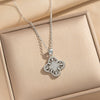 Wholesale Light Luxury Style Geometric Wave Pattern 18K Gold Plated Copper Pendant O Word Chain Necklace For Women