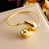 Wholesale Light Luxury Style Gold Plated Stainless Steel Earrings Necklace Bracelet Suit With Love Water Drops Bells Pattern And Electroplating Treatment
