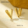 Wholesale Light Luxury Style Heart Shape Stainless Steel Electroplated Women's Earrings