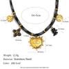 Wholesale Light Luxury Style 18K Gold Plated Stainless Steel Braided Rope Heart Shape Pendant Necklace For Women