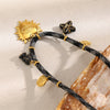 Wholesale Light Luxury Style 18K Gold Plated Stainless Steel Braided Rope Heart Shape Pendant Necklace For Women
