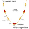 Wholesale Light Luxury Style Multifaceted Translucent Glass Clavicle Necklace With 316L Stainless Steel And 316L Stainless Steel Geometric Shape Electroplated For Women