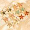 Wholesale Light Luxury Style Oil Dripping Stainless Steel Starfish Earrings For Women