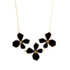 Wholesale Light Luxury Style Plants And Flowers Dripping Oil Stainless Steel Necklace And Earrings Set For Women