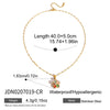 Wholesale Light Luxury Style Rotatable Geometric Flower Zircon Stainless Steel Electroplated Pendant Necklace For Women