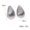 Wholesale Light Luxury Style Stainless Steel Electroplated Geometric Heart And Drop Shape Earrings For Women