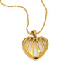 Wholesale Light Luxury Style Stainless Steel Electroplated Heart Shape Pendant Necklace For Women