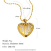 Wholesale Light Luxury Style Stainless Steel Electroplated Heart Shape Pendant Necklace For Women