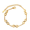 Wholesale Light Luxury Style Stainless Steel Electroplated Infinity Symbol Cross Crown Roman Numerals Jewelry Set For Women
