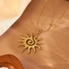 Wholesale Light Luxury Style Stainless Steel Electroplated Sun And Stars Moon Clouds Universe Pattern Hollow Necklace Earrings Set For Women