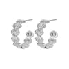 Wholesale Light Luxury Style Stainless Steel Shell Imitation Pearl Earrings For Women With Electroplating